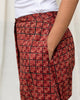Jinan Slouchy Pants - Red & Black