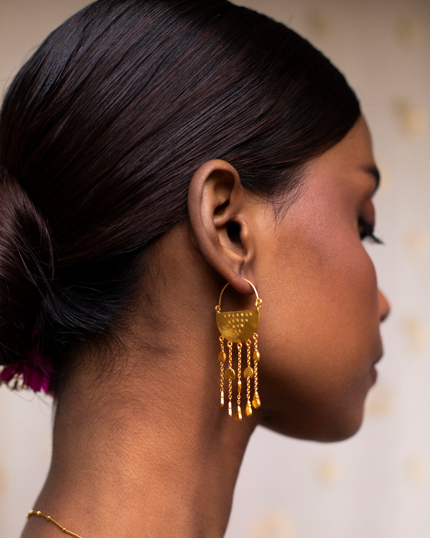 Jhil Mil Earrings - Gold