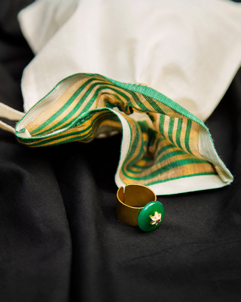 Aurora Onyx Ring - Green