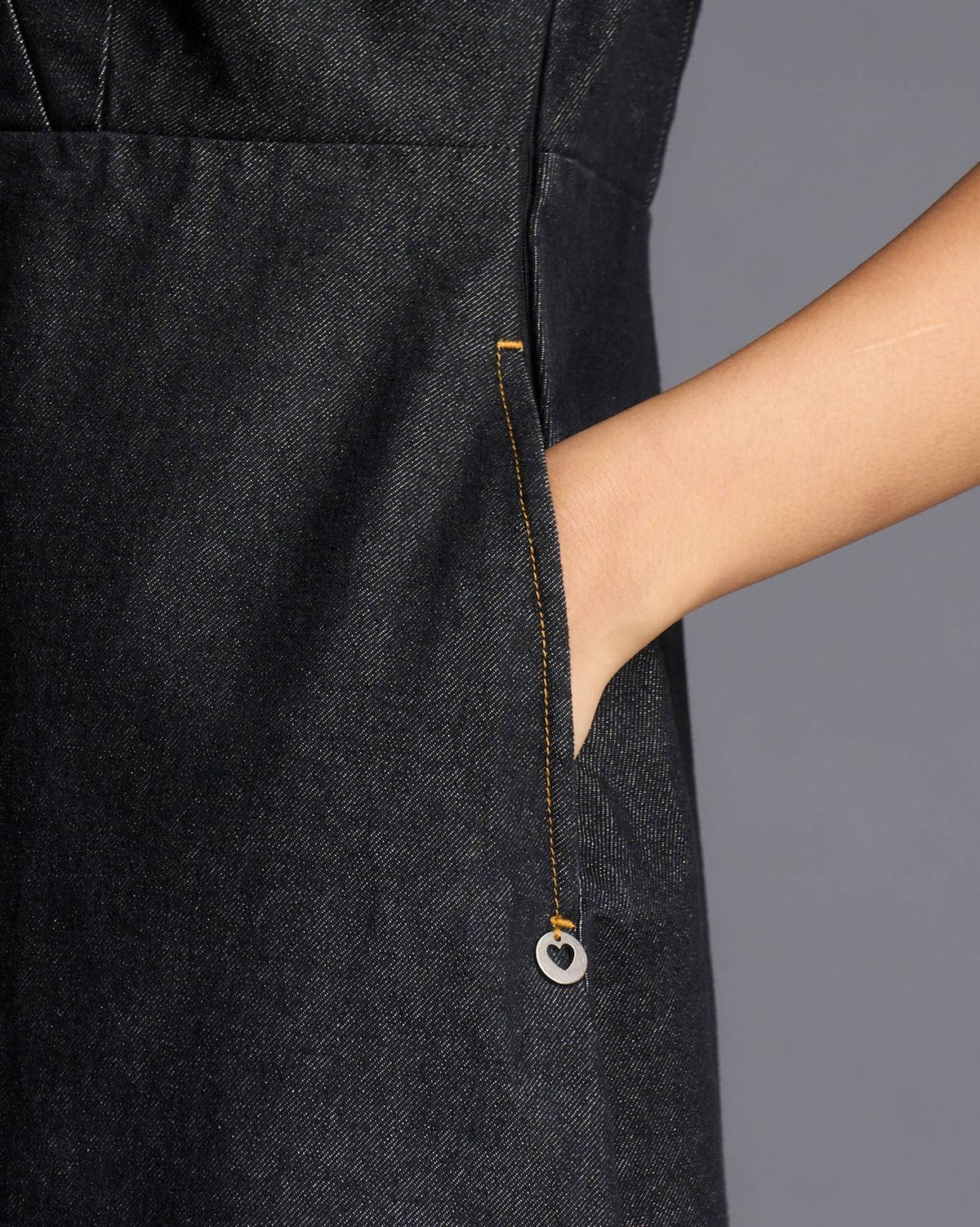Celeste Overlap Dress - Charcoal