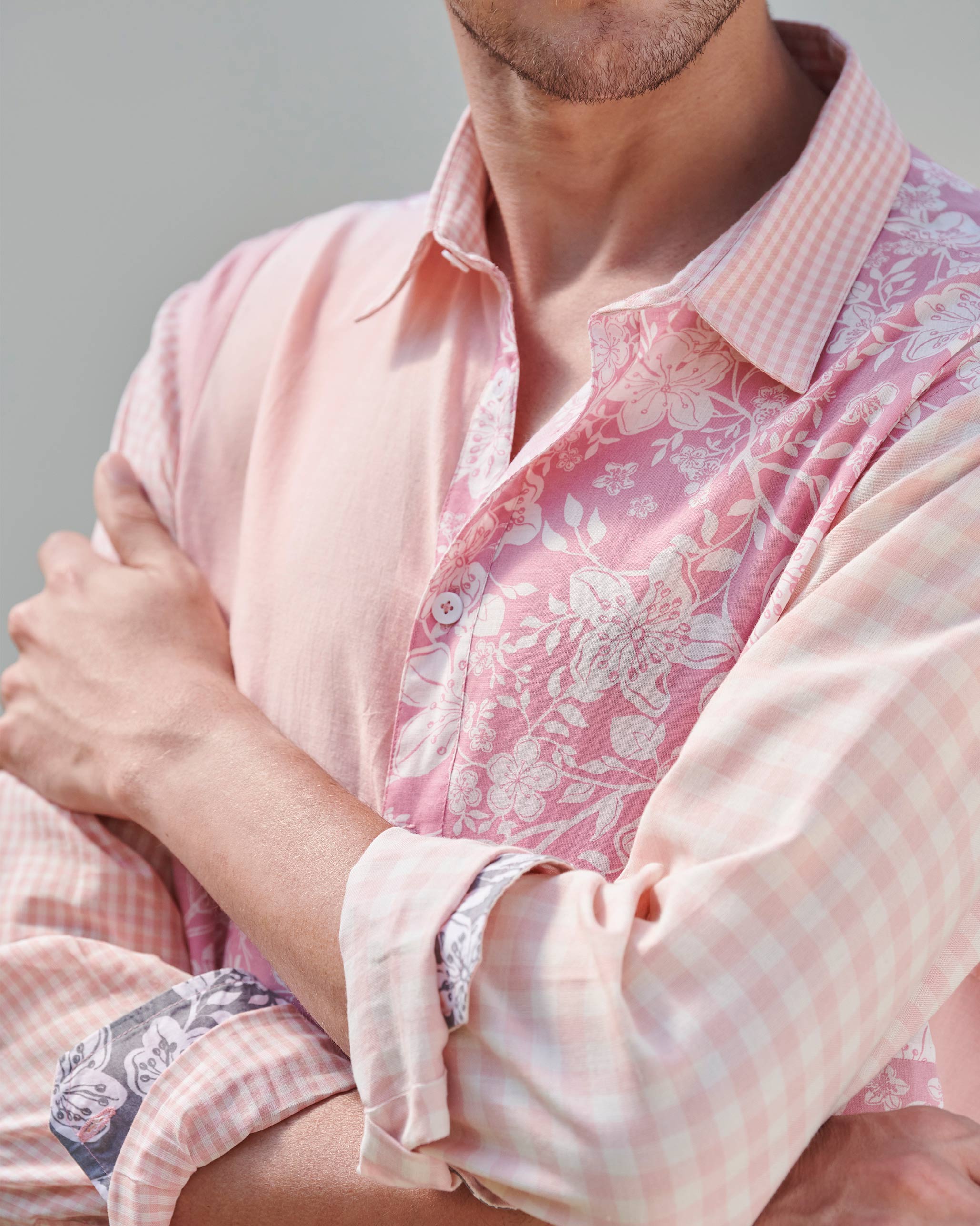 Patchwork Shirt - Pink