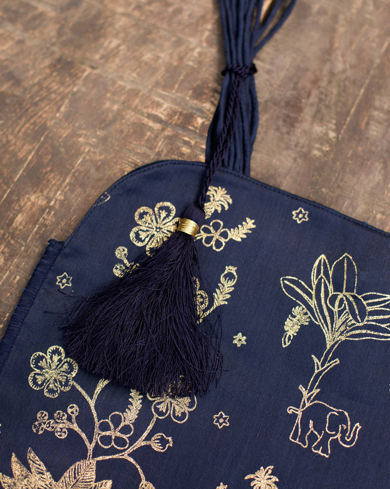 Twilight Bag - Navy Blue & Gold