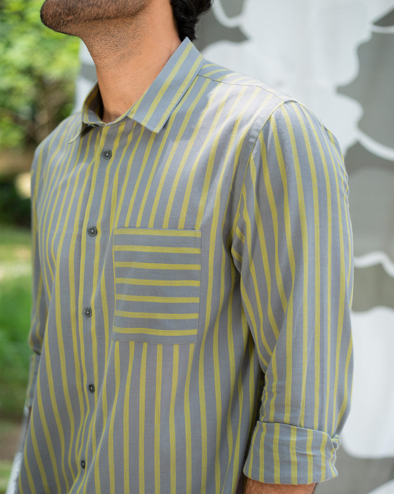 Zulu Shirt - Grey & Lime