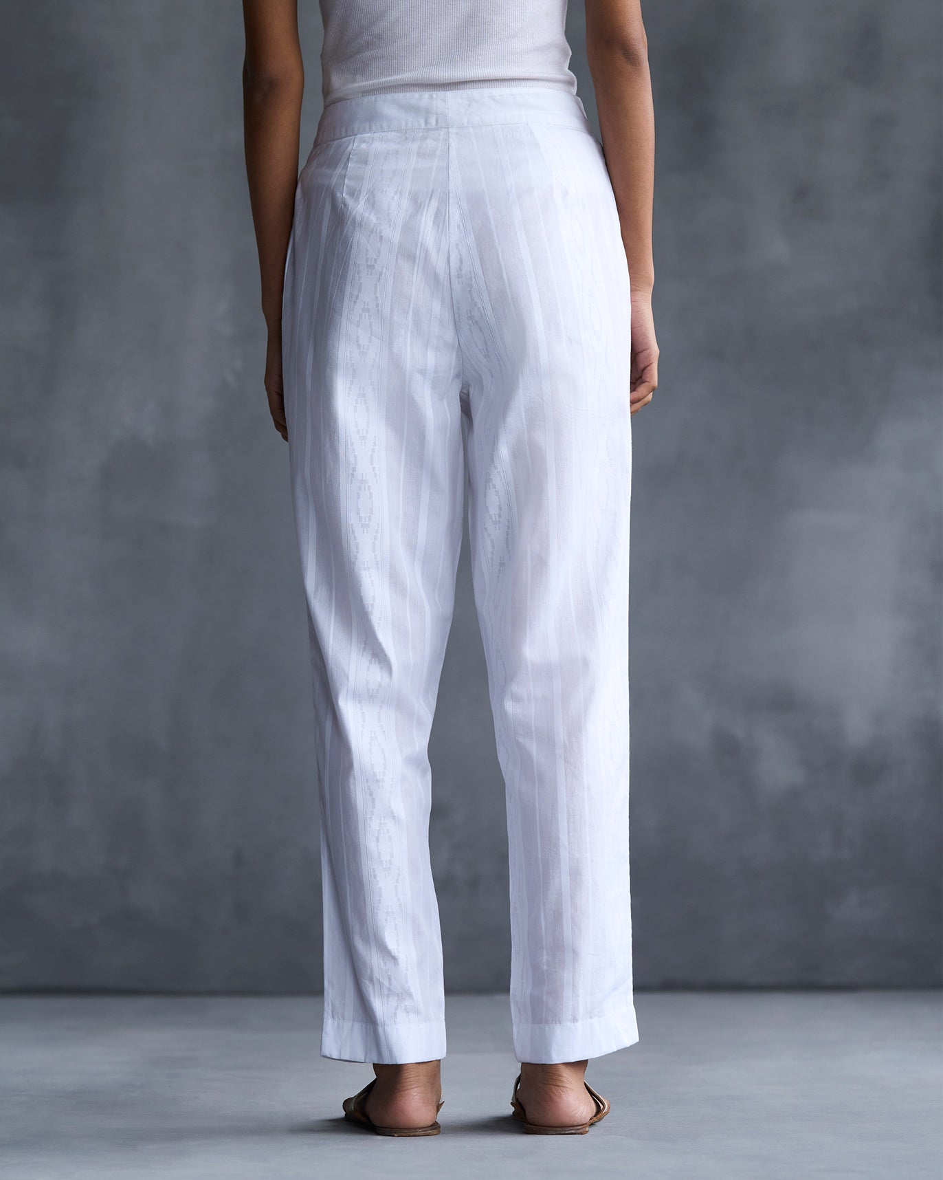 Burma Narrow Pants - White