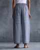 Wide Paper Bag Trousers - Black & Ivory