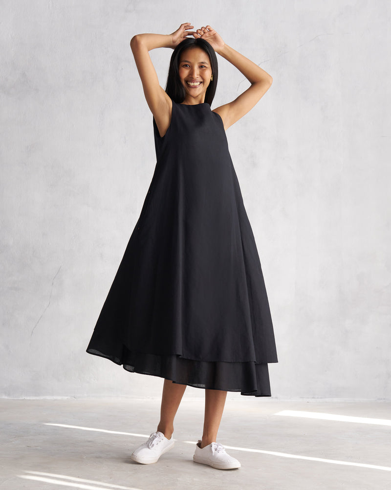 Double Layer Dress - Black
