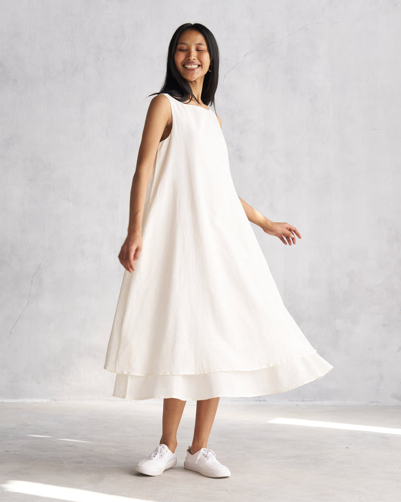 Double Layer Dress - Ivory