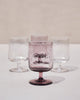 Marina Wine Goblet - Clear & Amethyst (Set of 4)