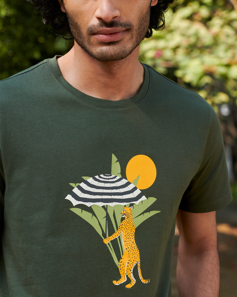 Nico Umbrella T-Shirt - Olive Green