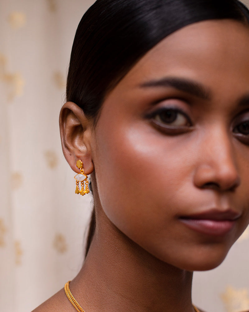Jhalak Earrings- Grey