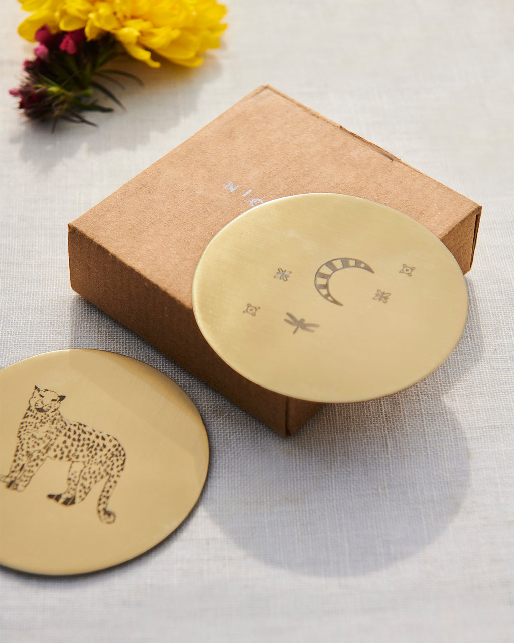 Leopard Coasters (Set of 2 ) – Nicobar