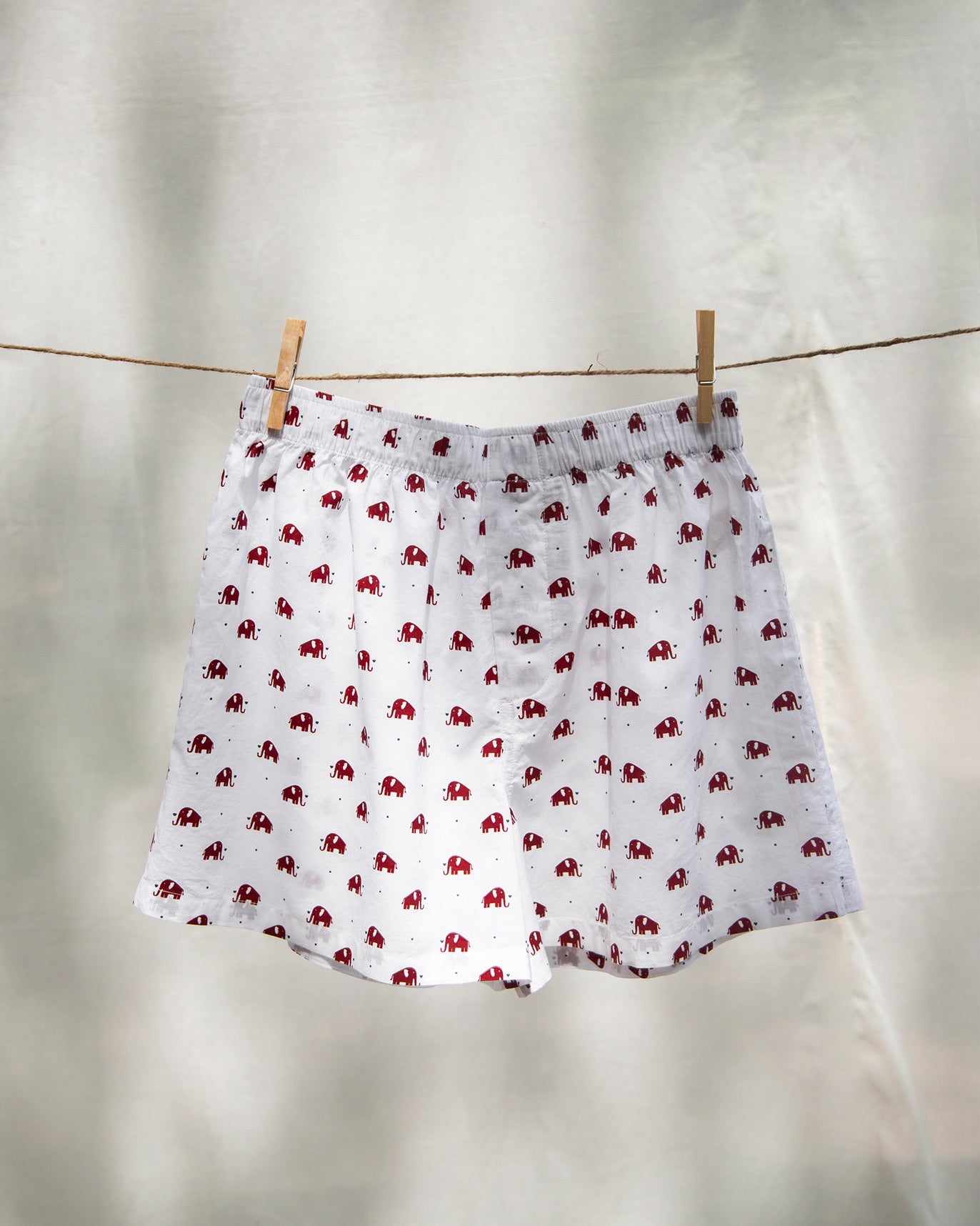 Haathi Boxers (Set of 2) - Red & Navy