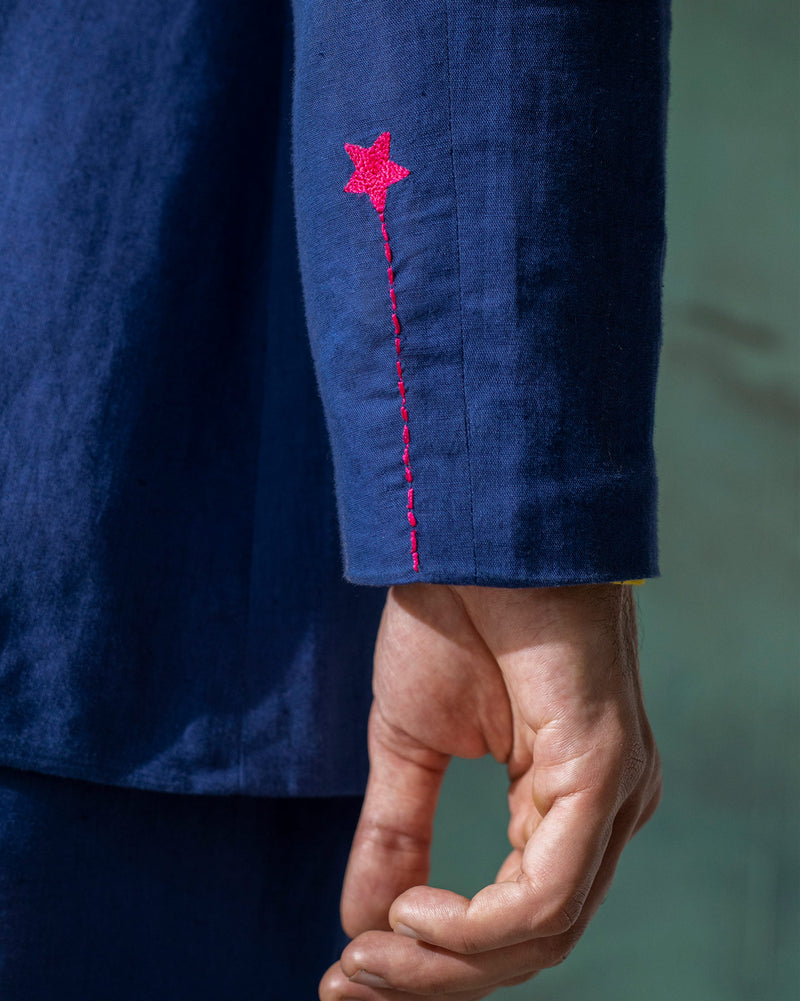Short Bandhgala- Navy