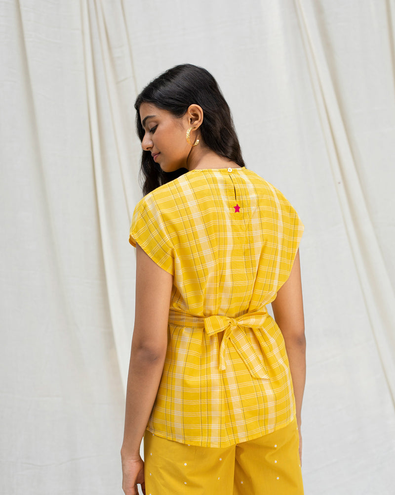 Kimono Sash Top - Yellow