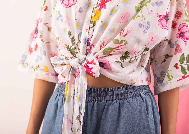 Resort Front Knot Top - Floral
