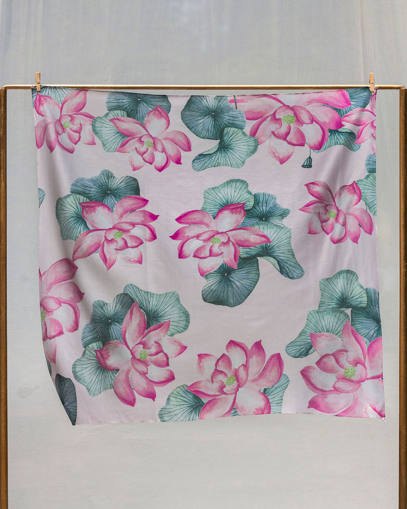 Lotus Pond Scarf - Pink