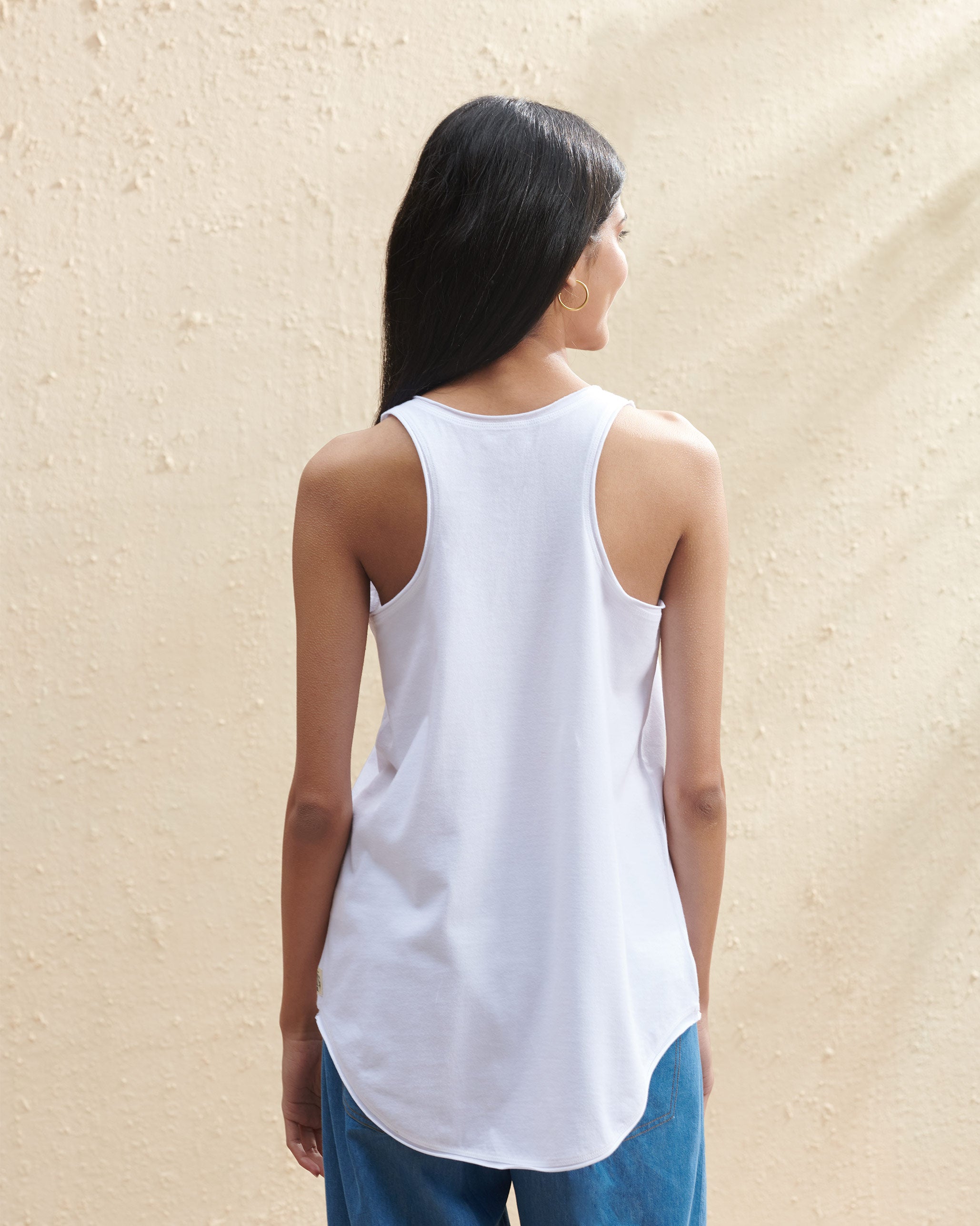 Ukiyo Racerback Tank - White