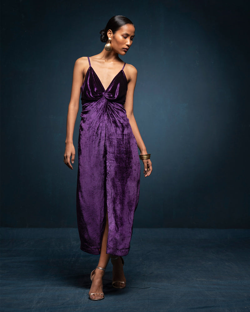 Midnight Twist Dress - Purple