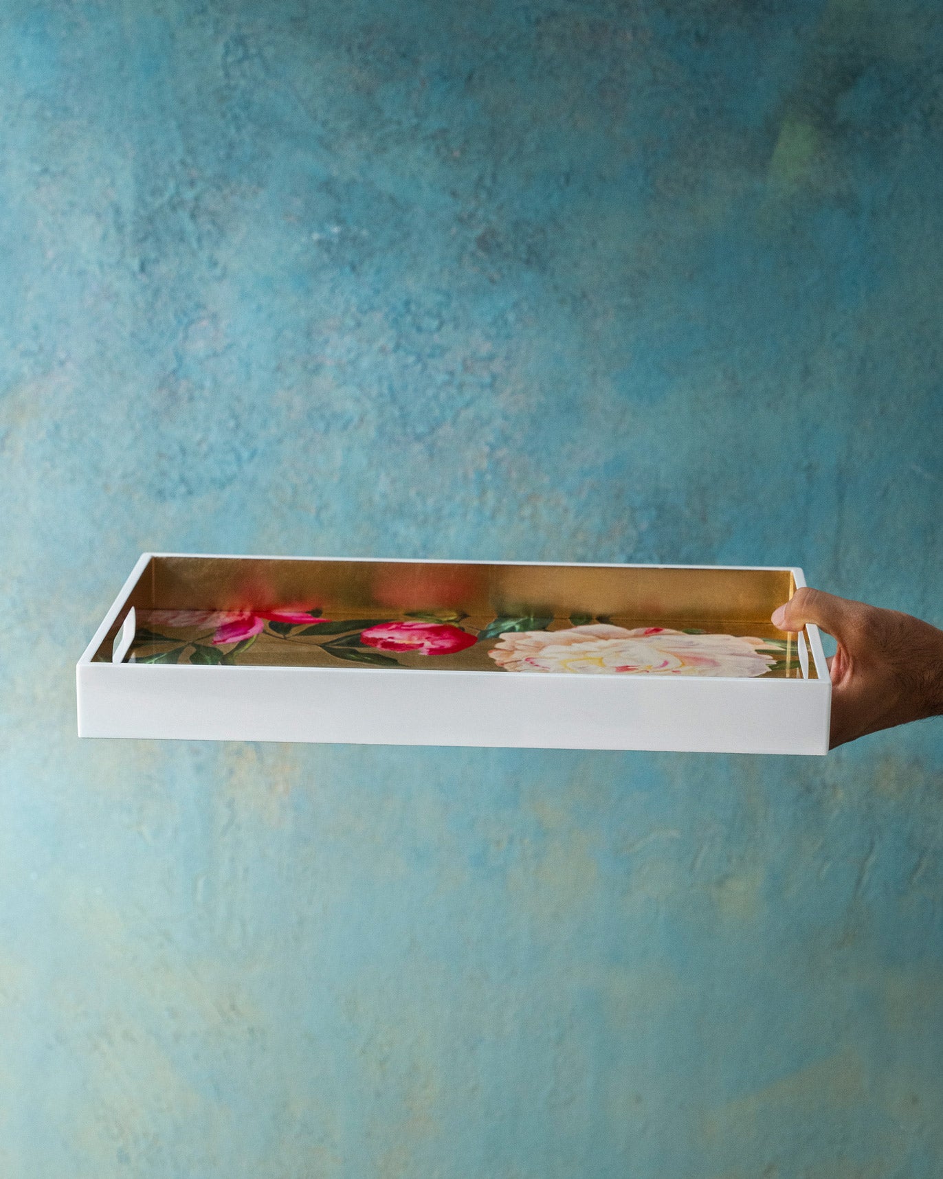 Sitara Peony Tray - Rectangle