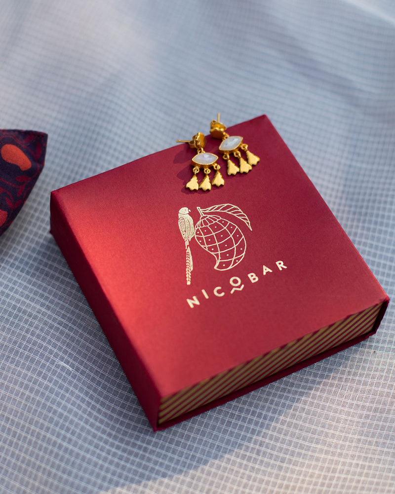 Jhalak Earrings- Grey