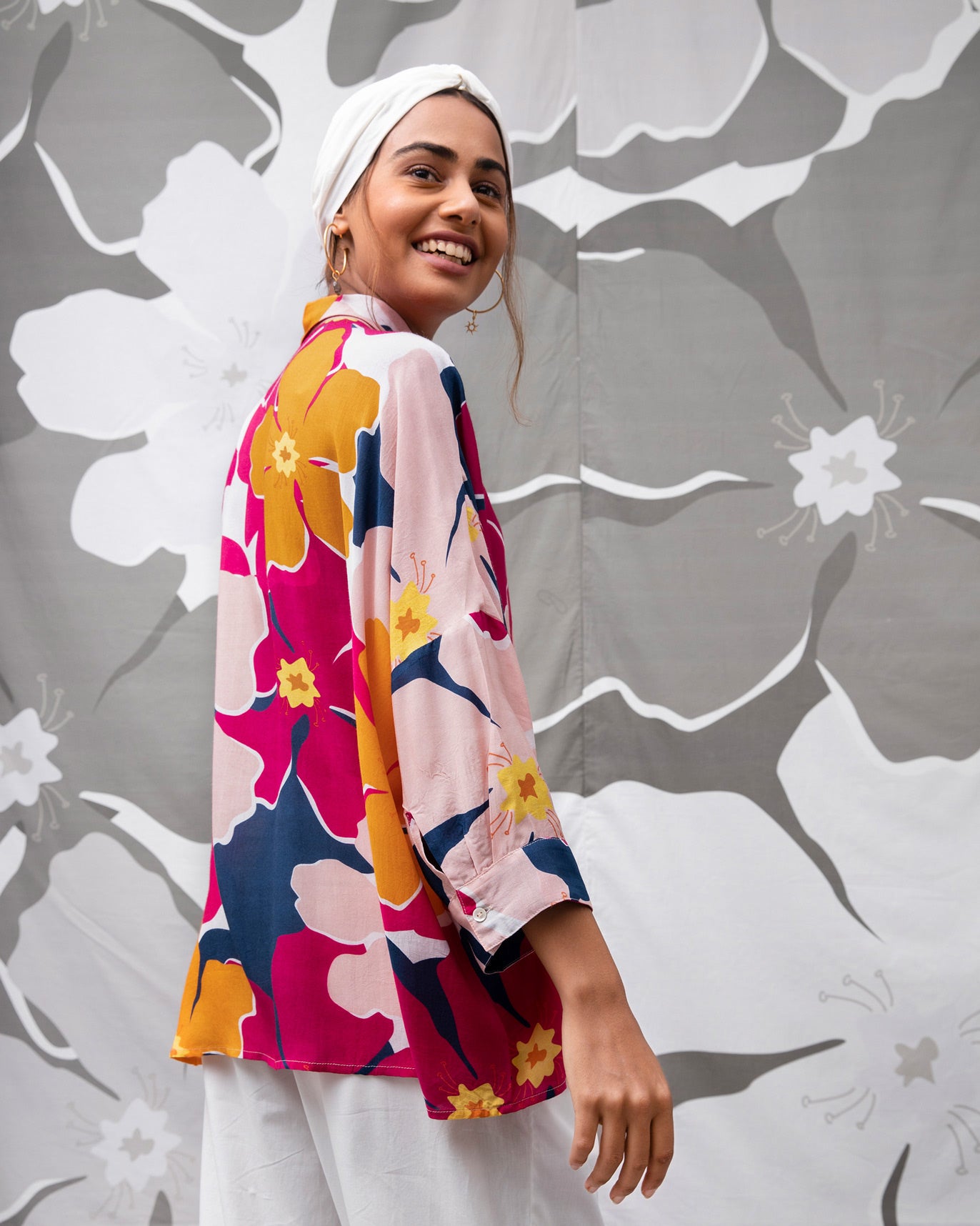 Boxy Shirt - Pink & Orange