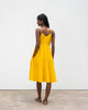 Strappy Flare Dress - Yellow & Ivory