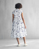 Woodland Dress - White & Navy