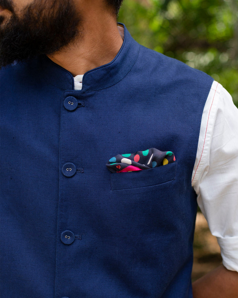 Crimson Jungle Pocket Square - Multi Color
