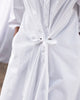 Front-Tie Shirt Dress - White