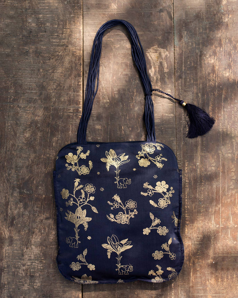 Twilight Bag - Navy Blue & Gold