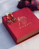 Nayab Earrings- Charcoal & Red