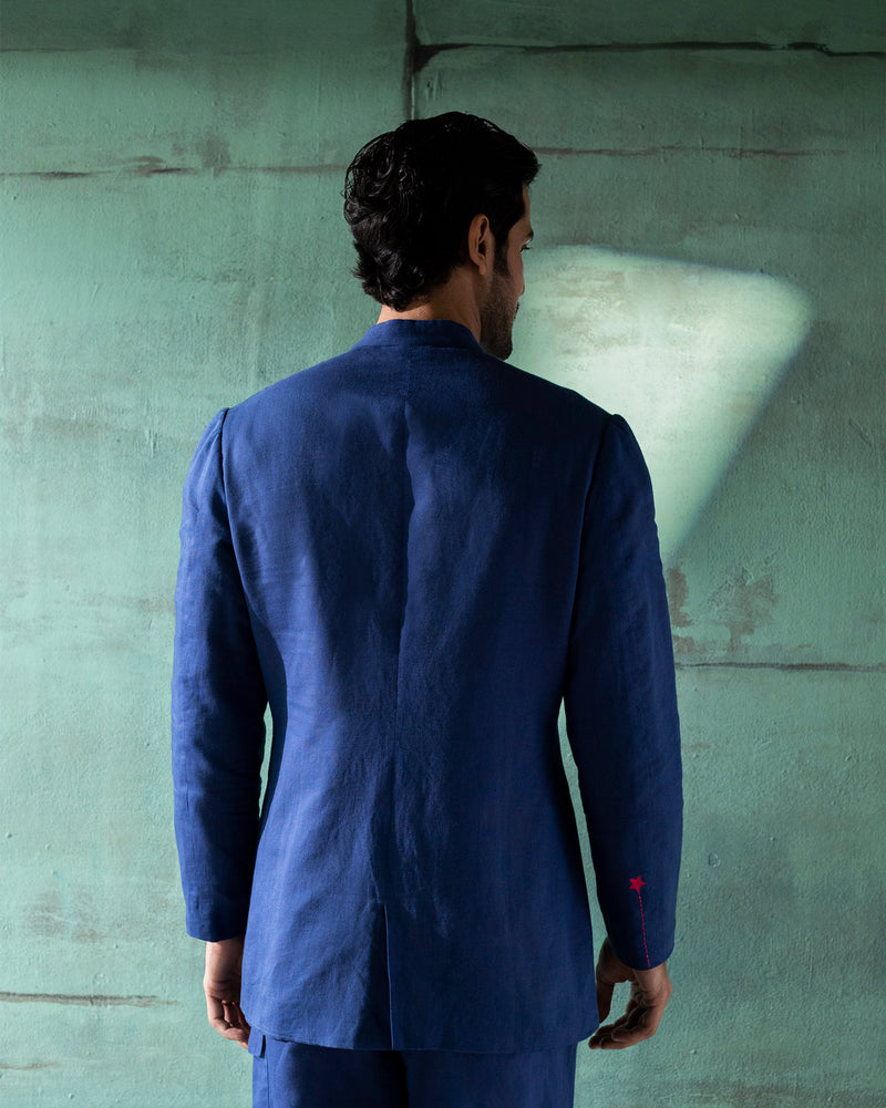 Short Bandhgala- Navy