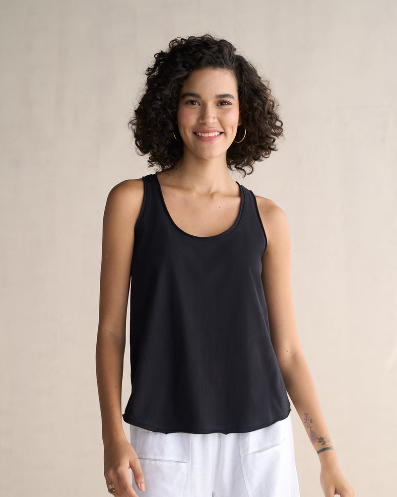 Ukiyo Racerback Tank - Black