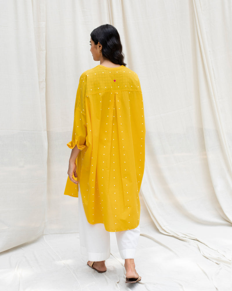 Lazy Sunday Tunic - Yellow & Ivory