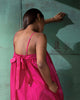 Back Bow Dress - Pink & Silver