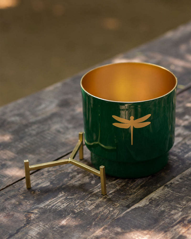Emerald Dragonfly Planter