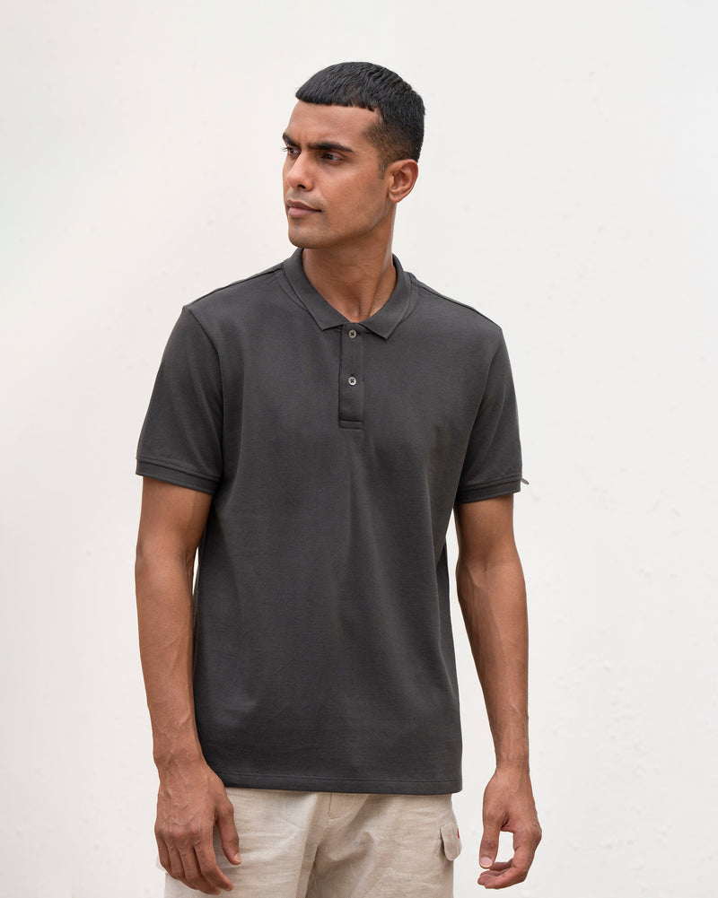 Polo T-Shirt - Charcoal