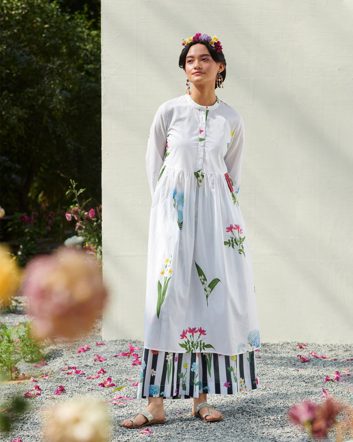 Pleat-Front Kurta - Multi