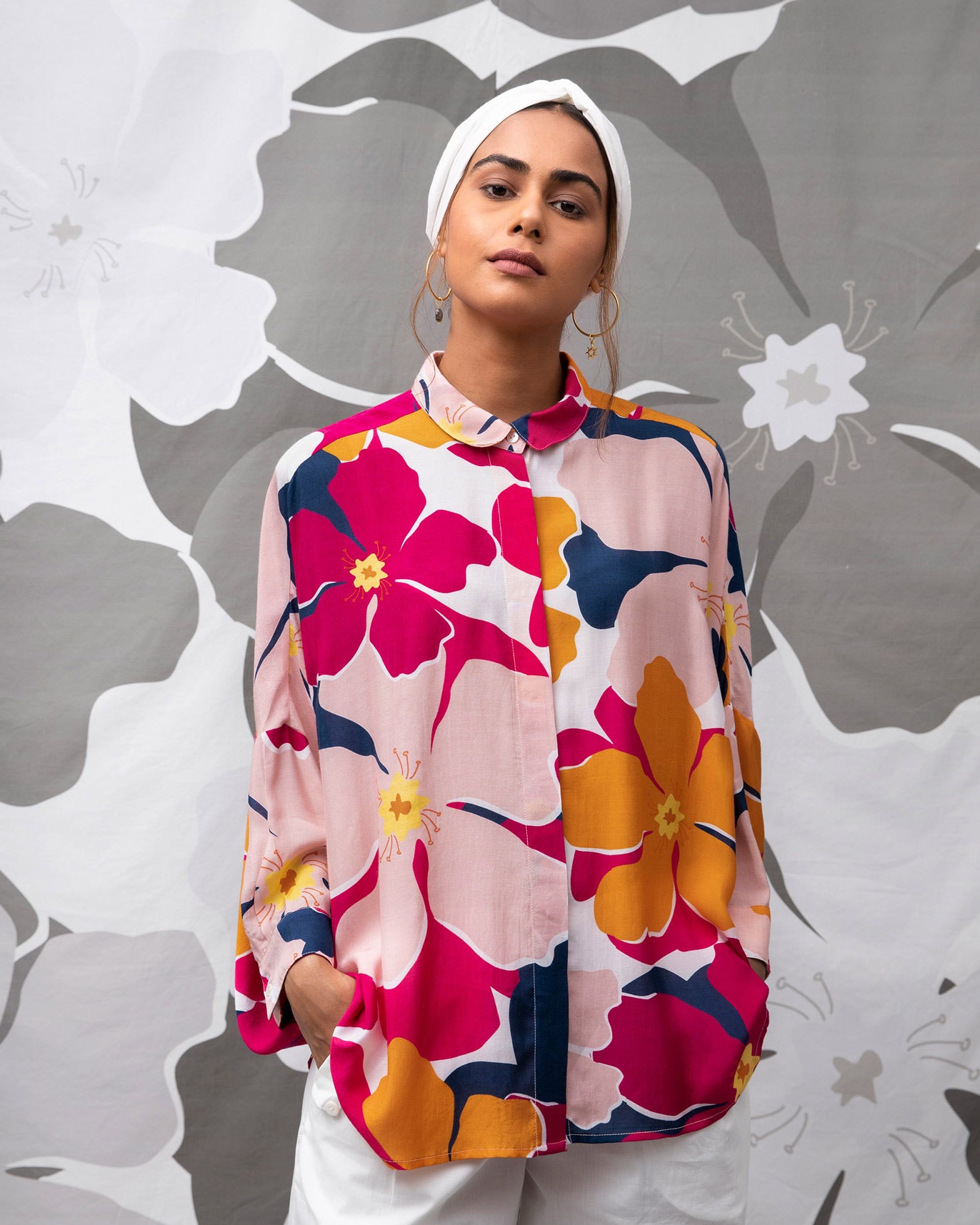 Boxy Shirt - Pink & Orange