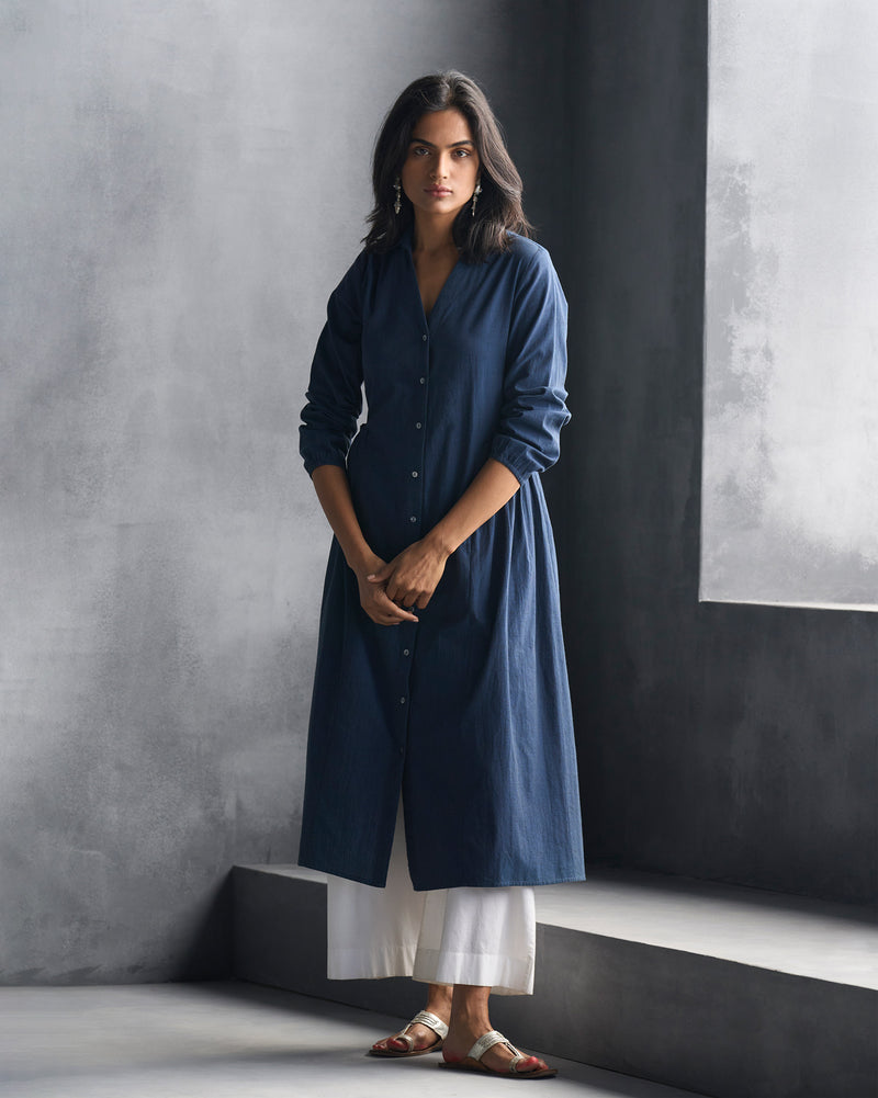 Flared Kurta - Blue