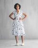 Woodland Dress - White & Navy