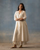 Pleated Kurta & Slip - Ivory & Gold