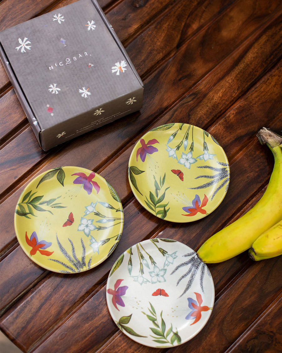 The four Botanical tea plates.