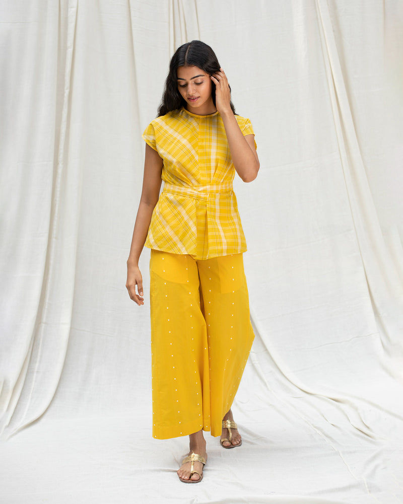Kimono Sash Top - Yellow