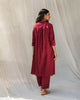 Box Pleat Kurta - Red