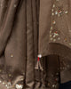 Galaxy Sari- Oak Brown & Gold