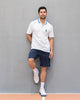 Nico Tennis Polo T-shirt - White & Blue