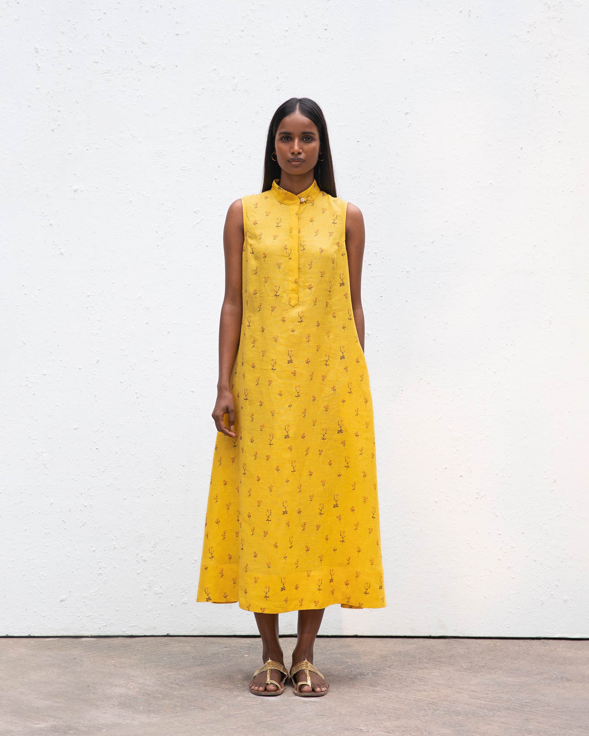 Sleeveless Dress - Yellow