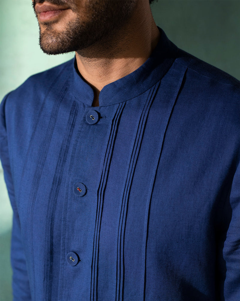 Short Bandhgala- Navy