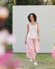 Crop Camisole - White & Pink
